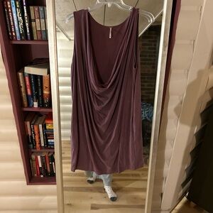 Free People Mauve Backless Draped Dress